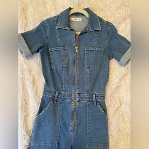 Mango denim romper size small